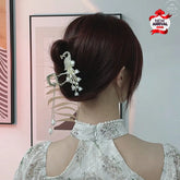 Classic Peacock Style Diamond large Size Hair Clip